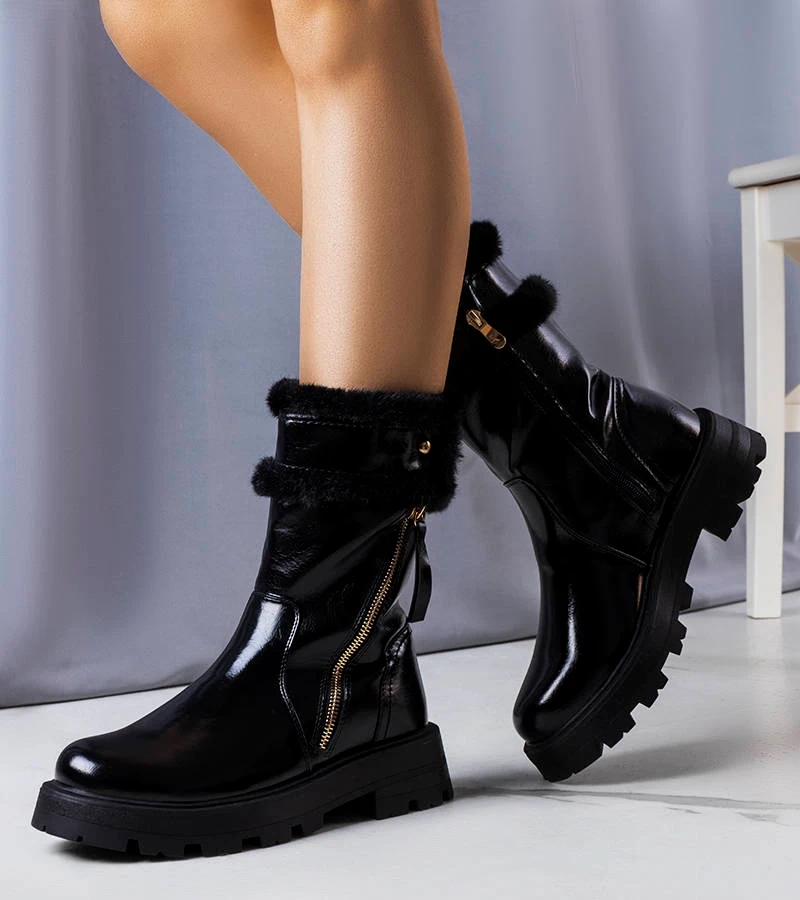 Cizme izolate Lensil negru