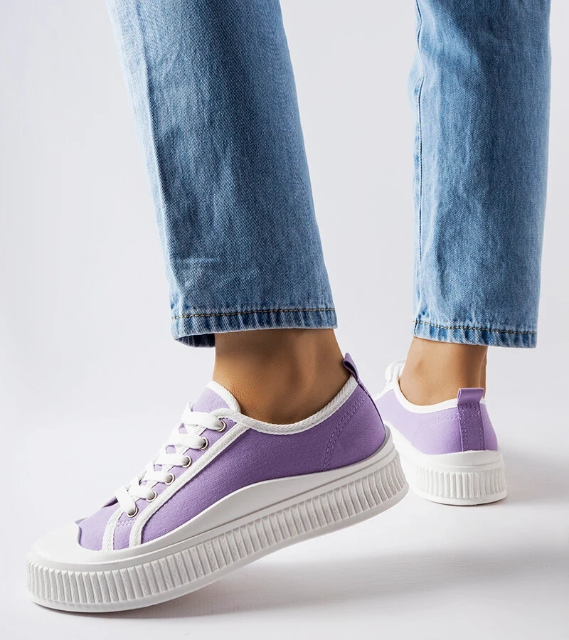 Alfianello - pantofi de sport cu platformă mov