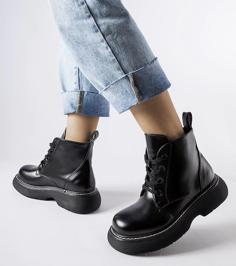 Sacco negru cu platformă groasă