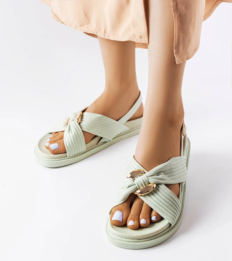 Sandale plate verzi Lucchesi