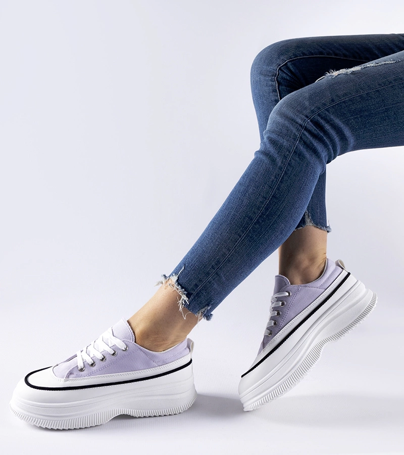 Adidași mov cu platformă Plesio