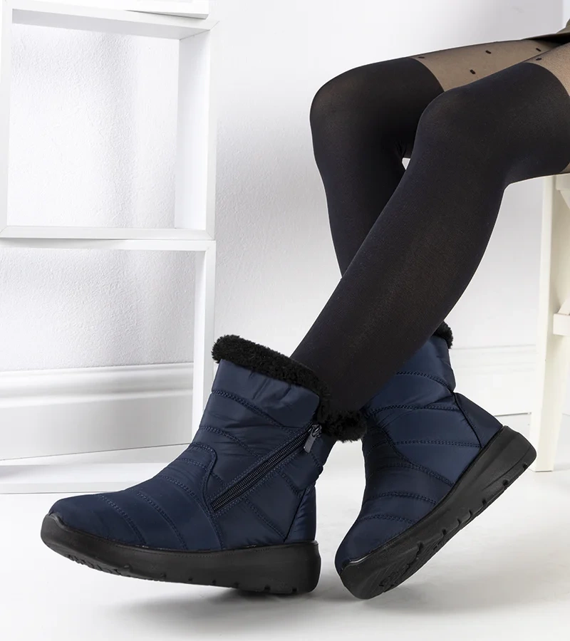 Blibrey cizme de zăpadă matlasate albastru marin Blibrey