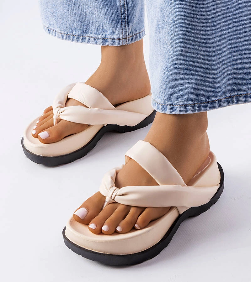 Flip-flops cu platformă bej Lachapelle