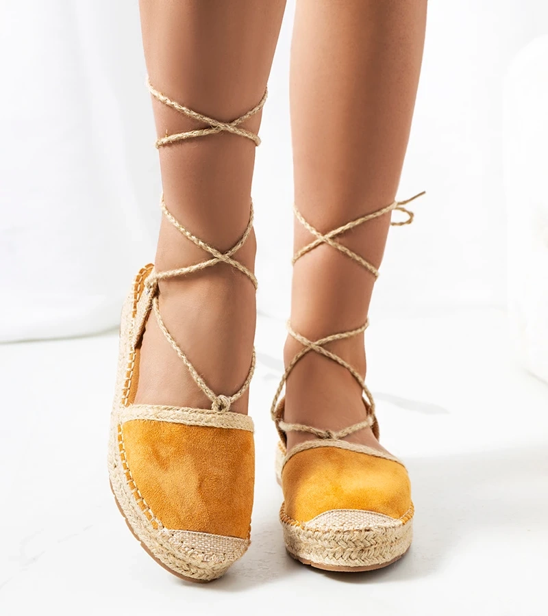 Espadrile maro legate de Gianne