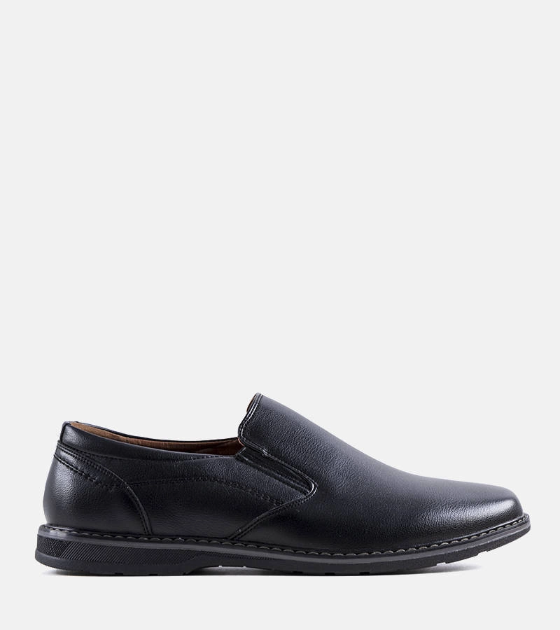 Pantofi de bărbați Querry negri de tip slip-on half shoes