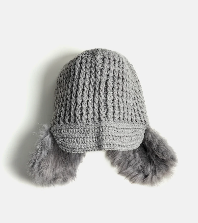 Căciulă gri cu căști pentru urechi Zora