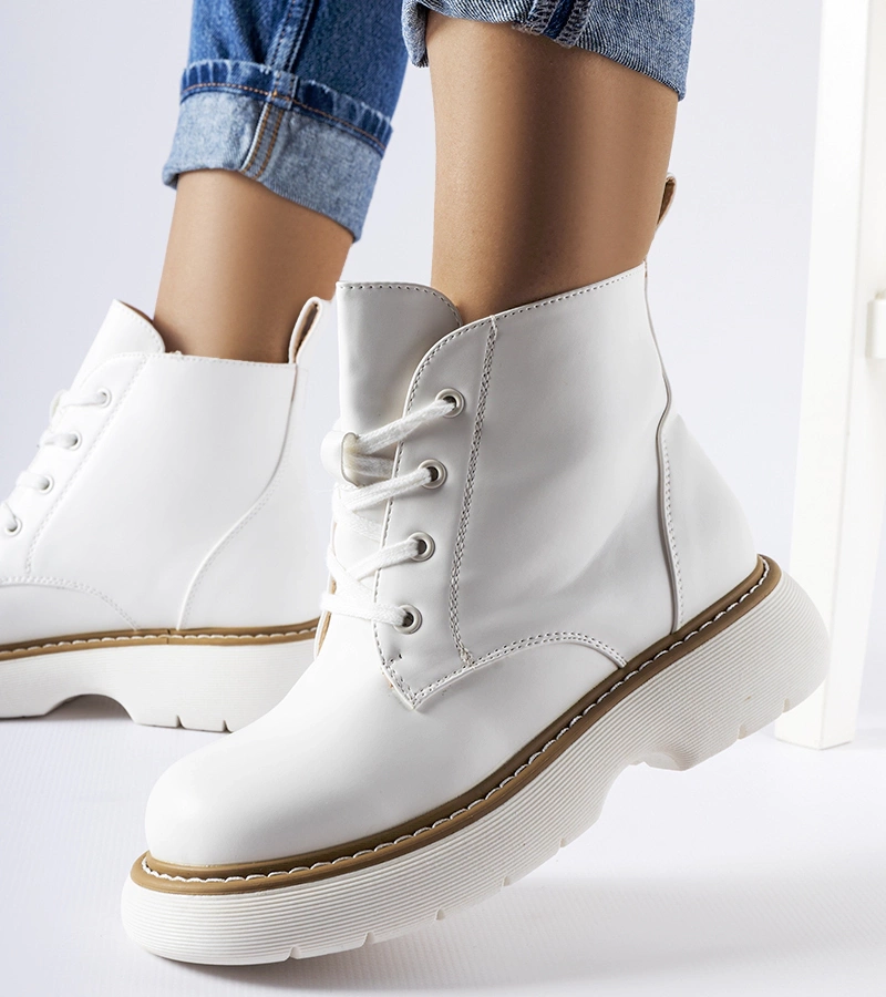 Pantofi cu platformă groasă White Sacco chunky baggers