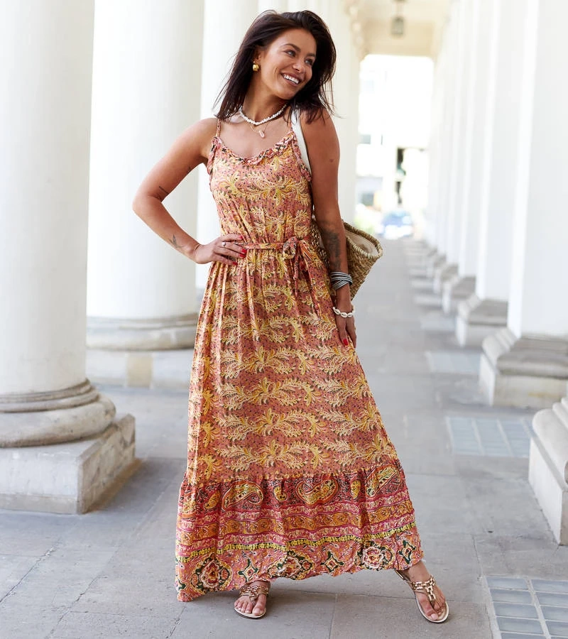 Rochie maxi cu model Libera