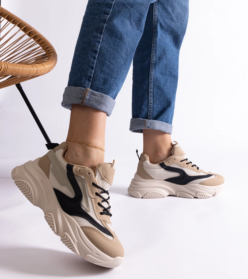 Adidași de damă bej-negru Milenka