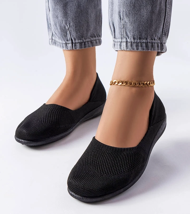 Balerini negri din material textil de Provencher