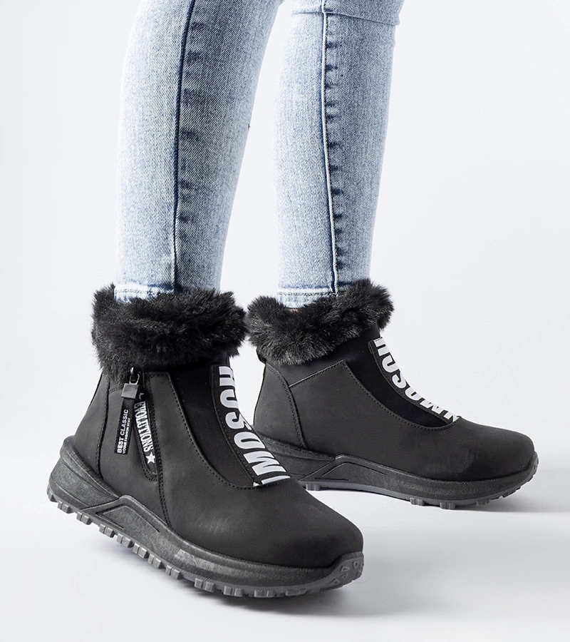 Sneakers înalte căptușite negre Oneglia