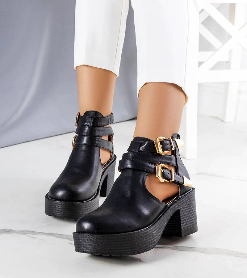 Cizme cu decupaj Nellie negru