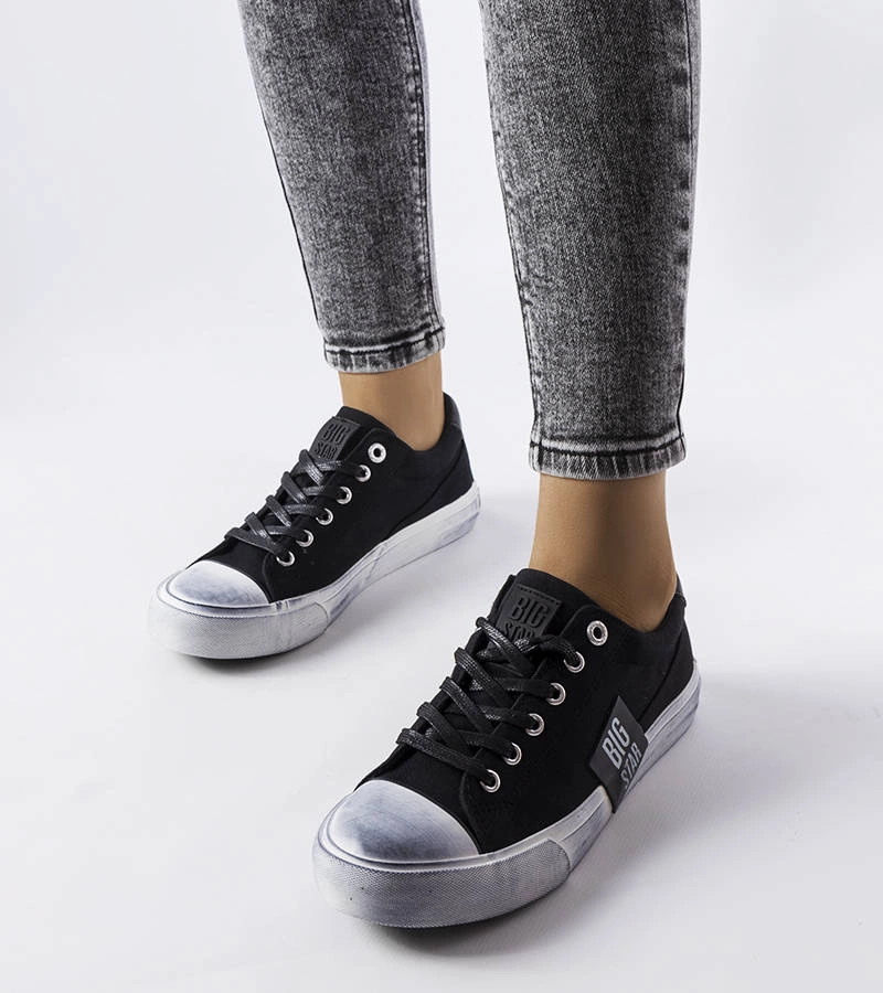 Pantofi de sport negri decolorate Big Star JJ274354