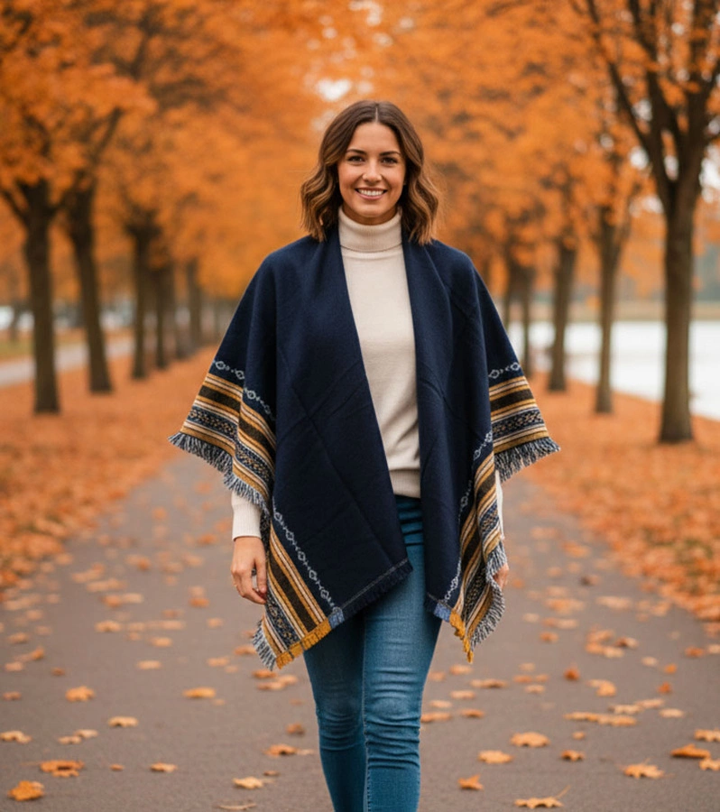 Șal gri cu decor Rio