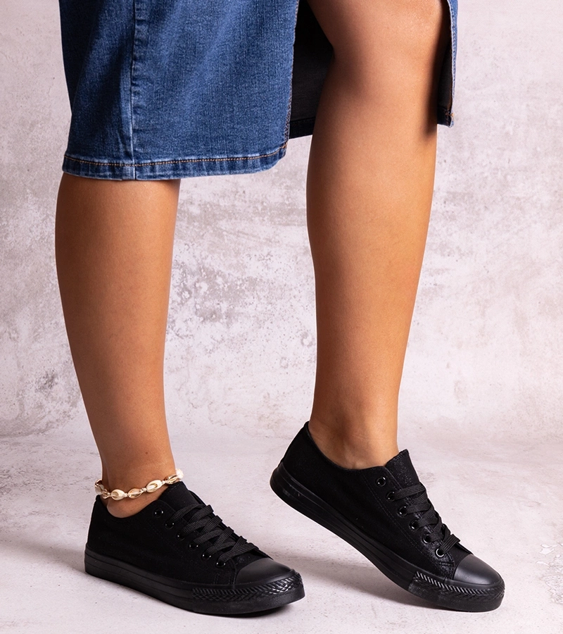 Teniși strălucitori negri Rashidah