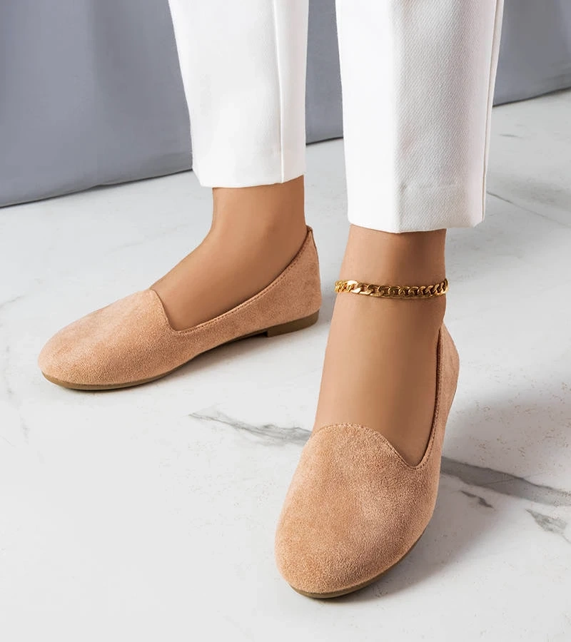 Balerini Marion bej din piele ecologică