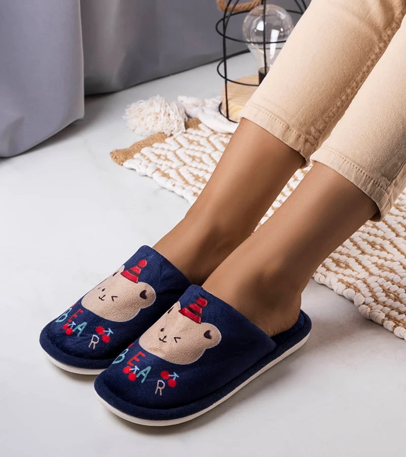 Albastru marin papuci Bear moale