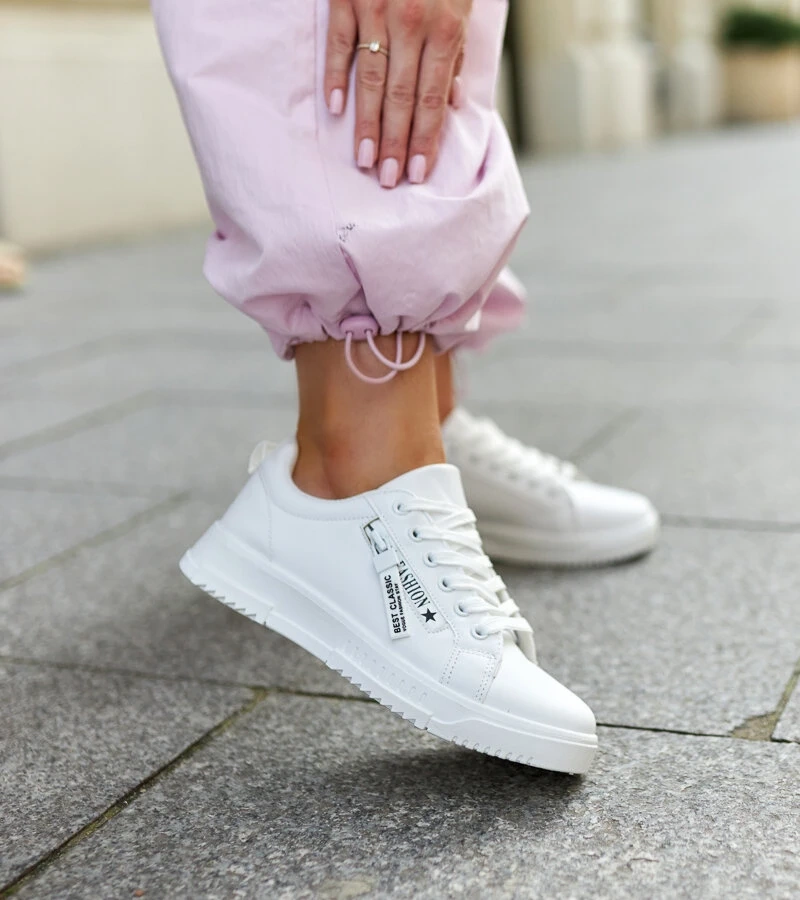 Adidași albi din piele ecologică Brecht