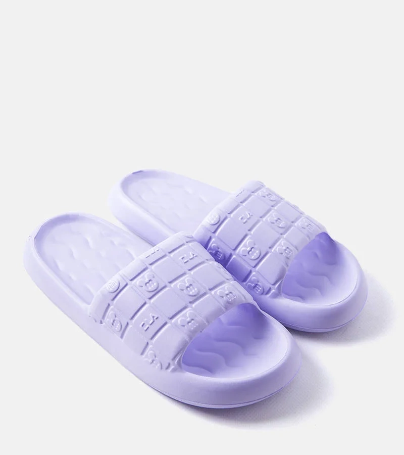 Șlapi de piscină mov Janina