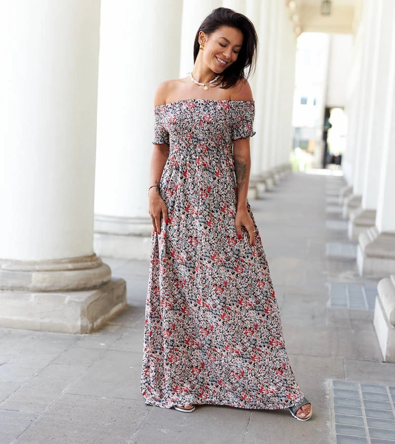 Rochie neagră cu pliu Bottidda