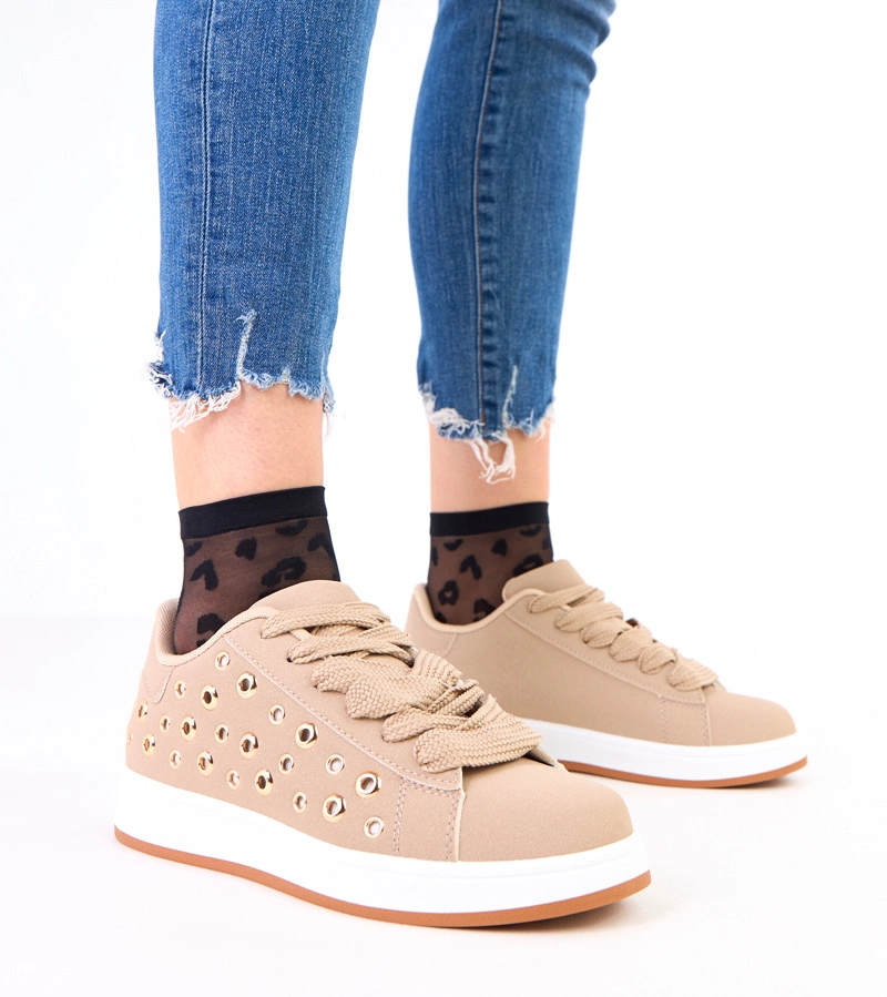 Adidași maro pe platformă cu ținte Adelis