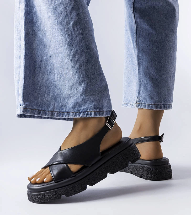 Sandale cu platformă Oakway negru