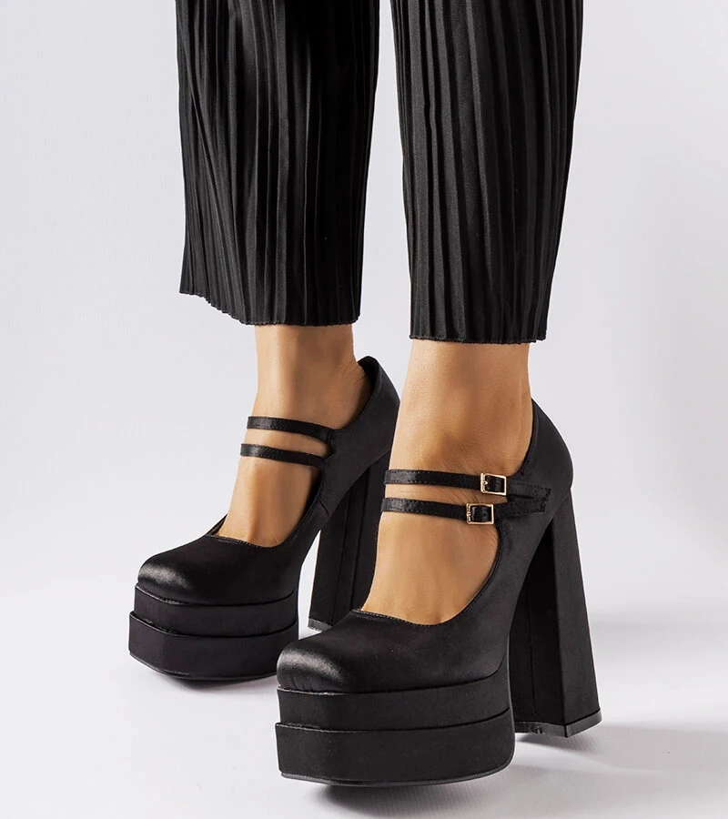 Pantofi negri cu toc înalt Gabriel