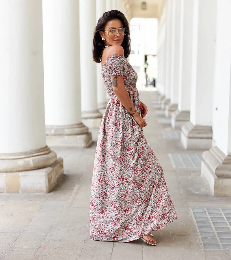 Bottidda rochie roz crinkle