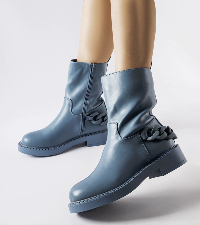 Bocanci călduroși albaștri cu lanț Linera