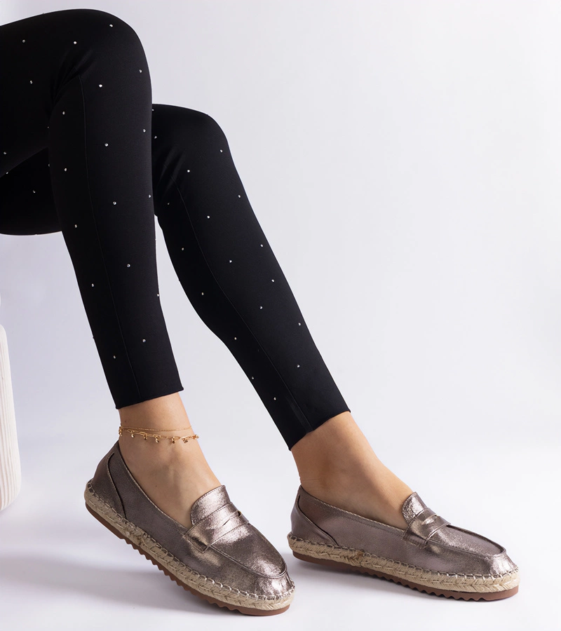 Espadrile slip-on maro pe platformă Venera