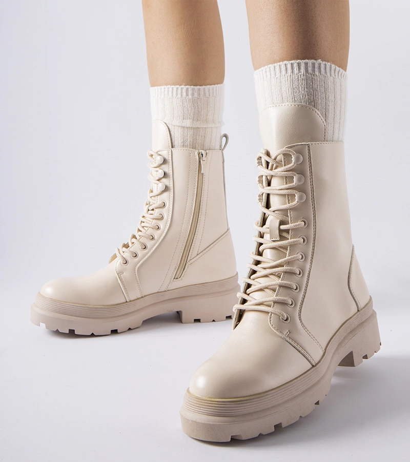 Pantofi sport bej cu talpă plată și protecție Zacharie