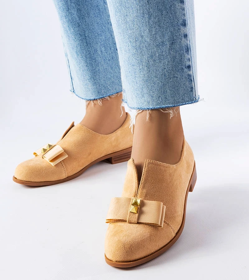 Pantofi bej jumătate cu arc Poplar