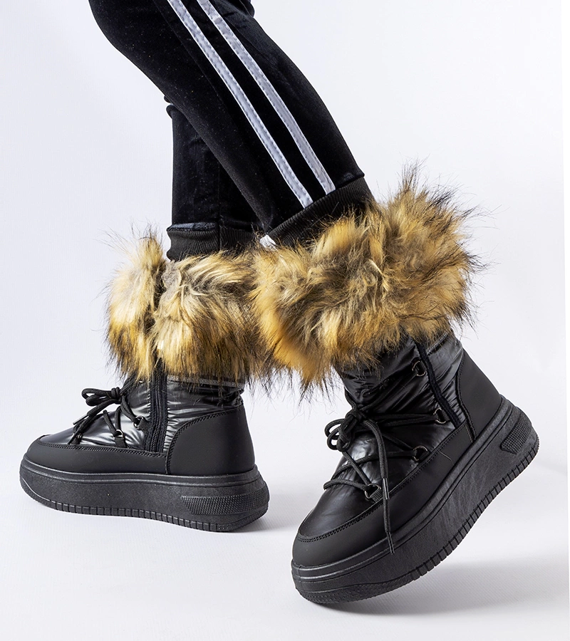 Cizme de zăpadă negre Cavargna pentru femei