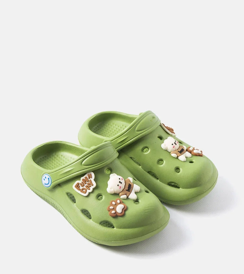 Șlapi verzi cu nasul acoperit Vette