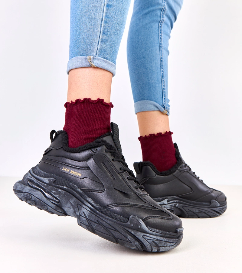 Adidași negri îmblăniți Steves