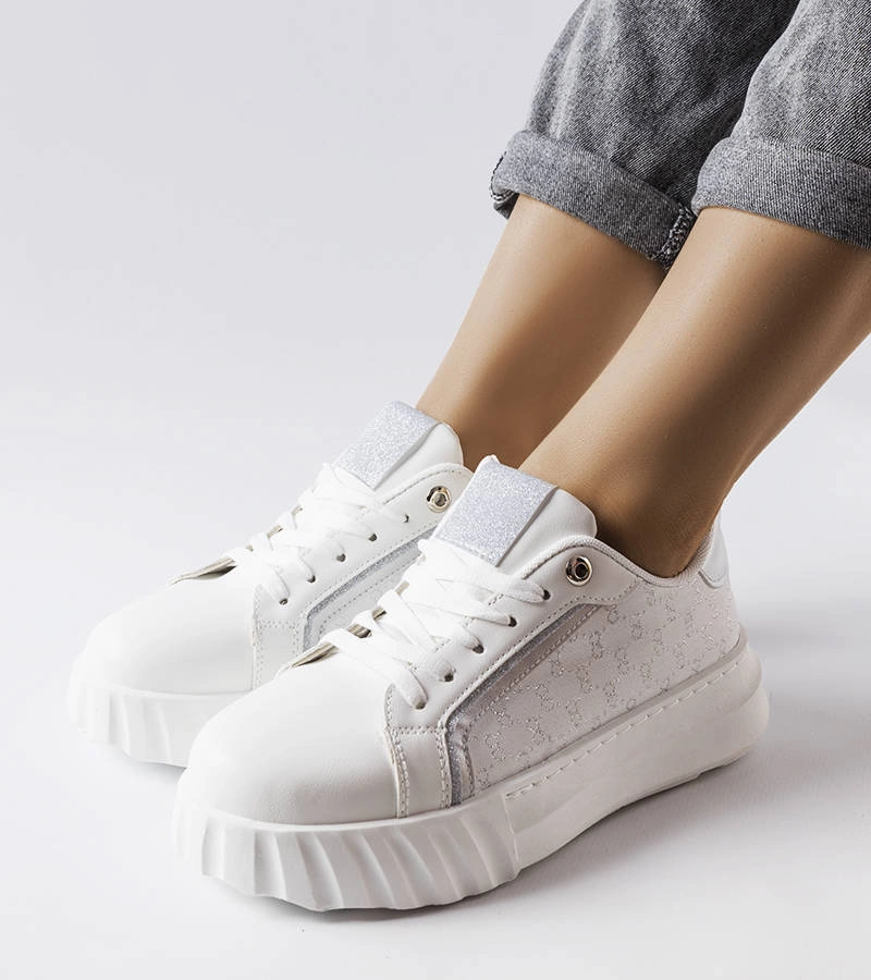 Adidași cu platformă albă de Giuseppe