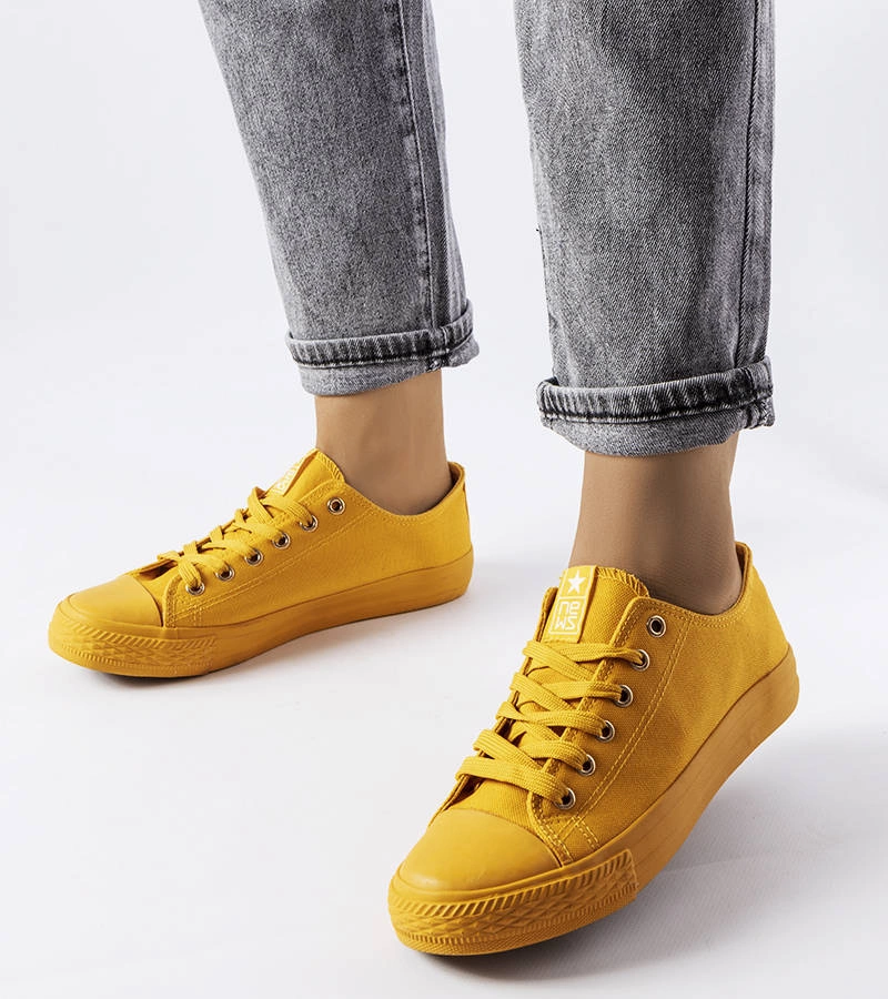 Pantofi sport din material textil de culoare galbenă Esmeraude