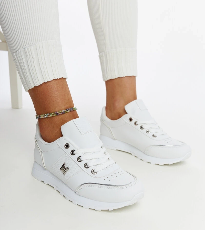 Adidași albi cu talpă groasă Kincheloe