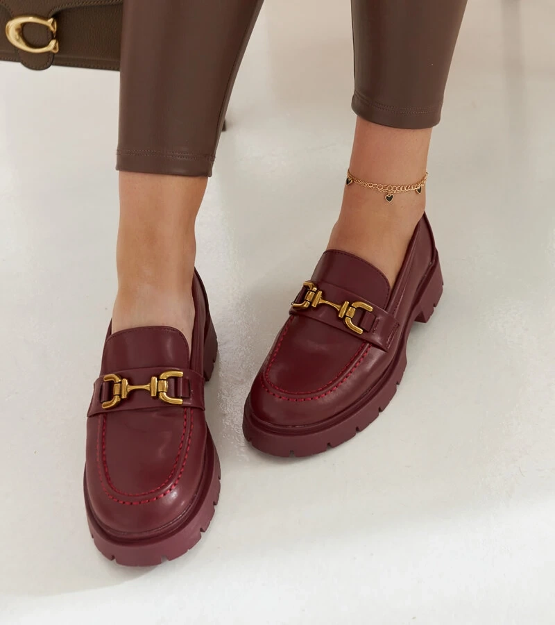 Mocasini bordo cu talpă mai groasă Charell