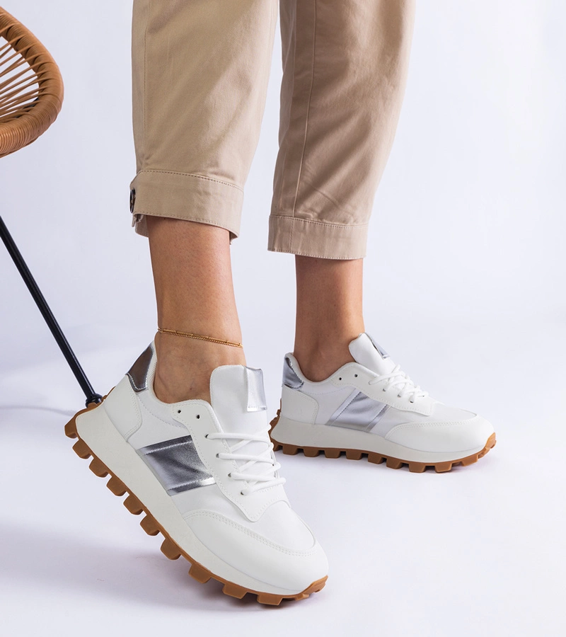 Adidași albi cu protecție vizibilă Restia