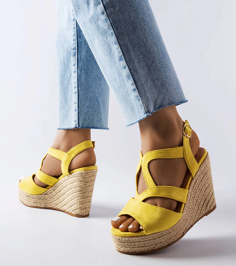 Espadrile galbene Bois pe tocuri