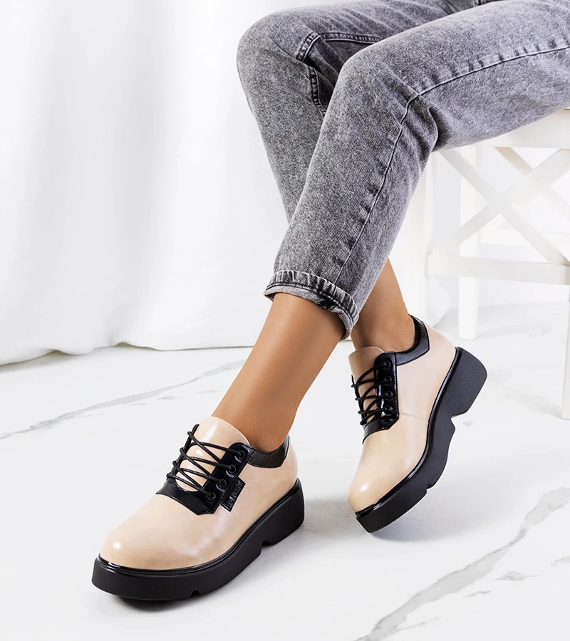 Pantofi Parram bej jumătate