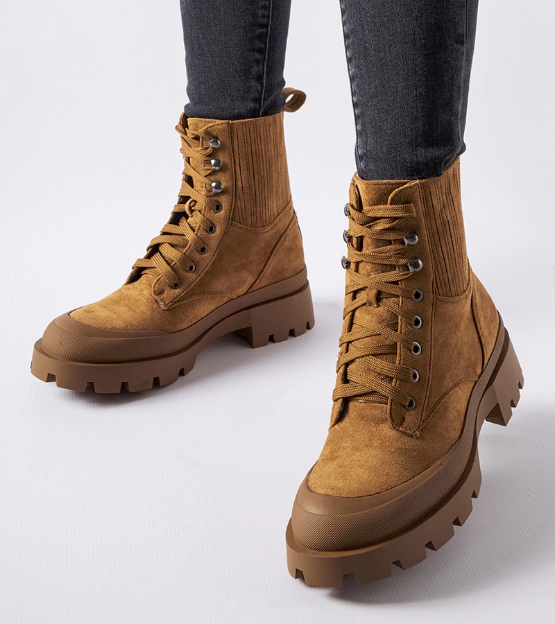 Cizme maro din piele ecologică Orson