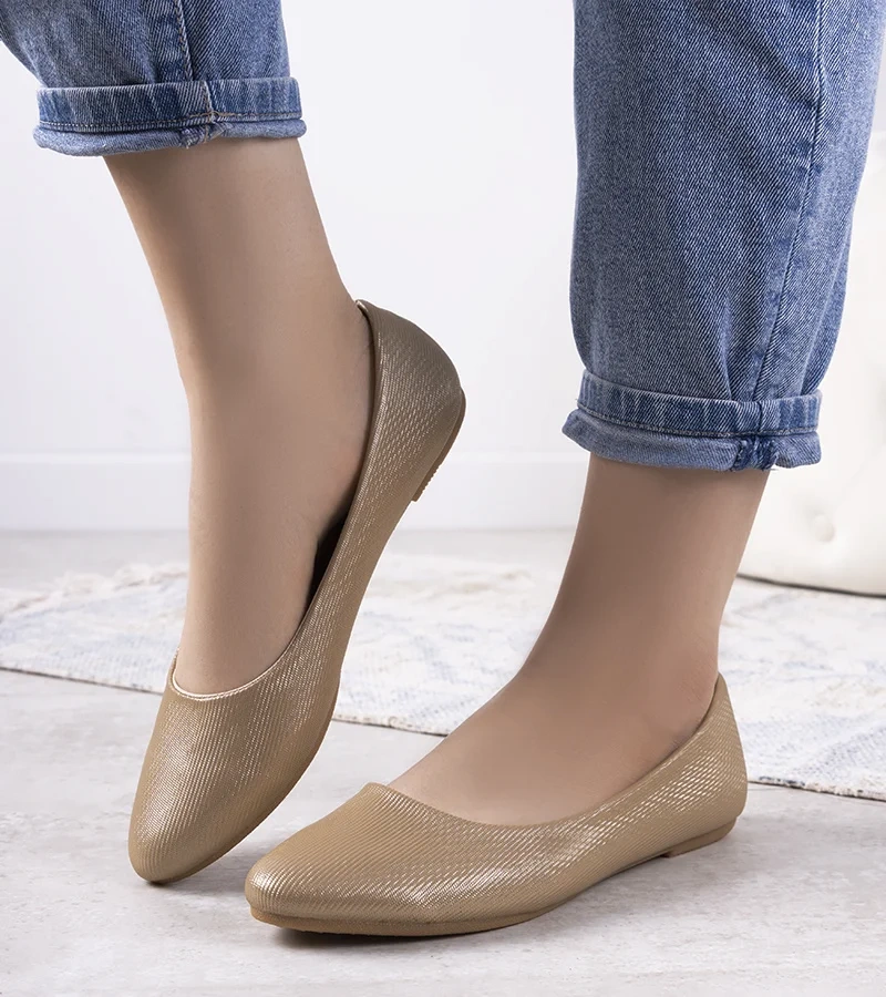 Balerini bej cu sclipici pentru femei Julie