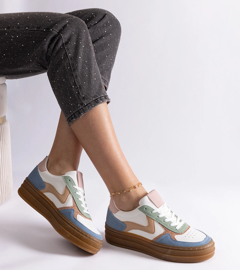 Adidași albaștri cu talpă de cauciuc Quica