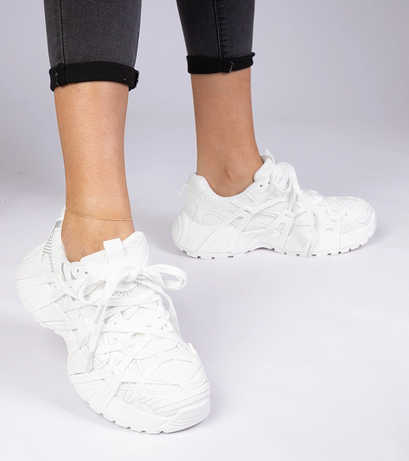 Adidași albi cu talpă masivă Telda