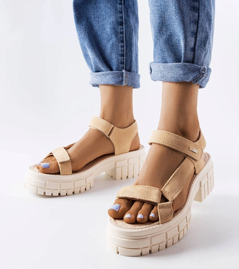 Sandale stiletto Big Star bej LL276036