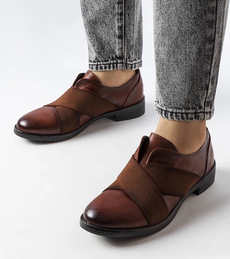 Pantofi maro elegant Winnipeg slip-on jumătate maro
