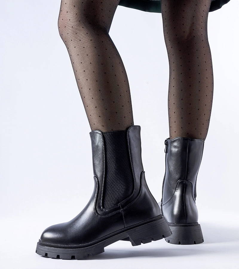 Botine clasice negre căptușite Pleasanton