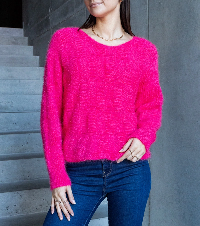 Fular roz cu decolteu Neveri